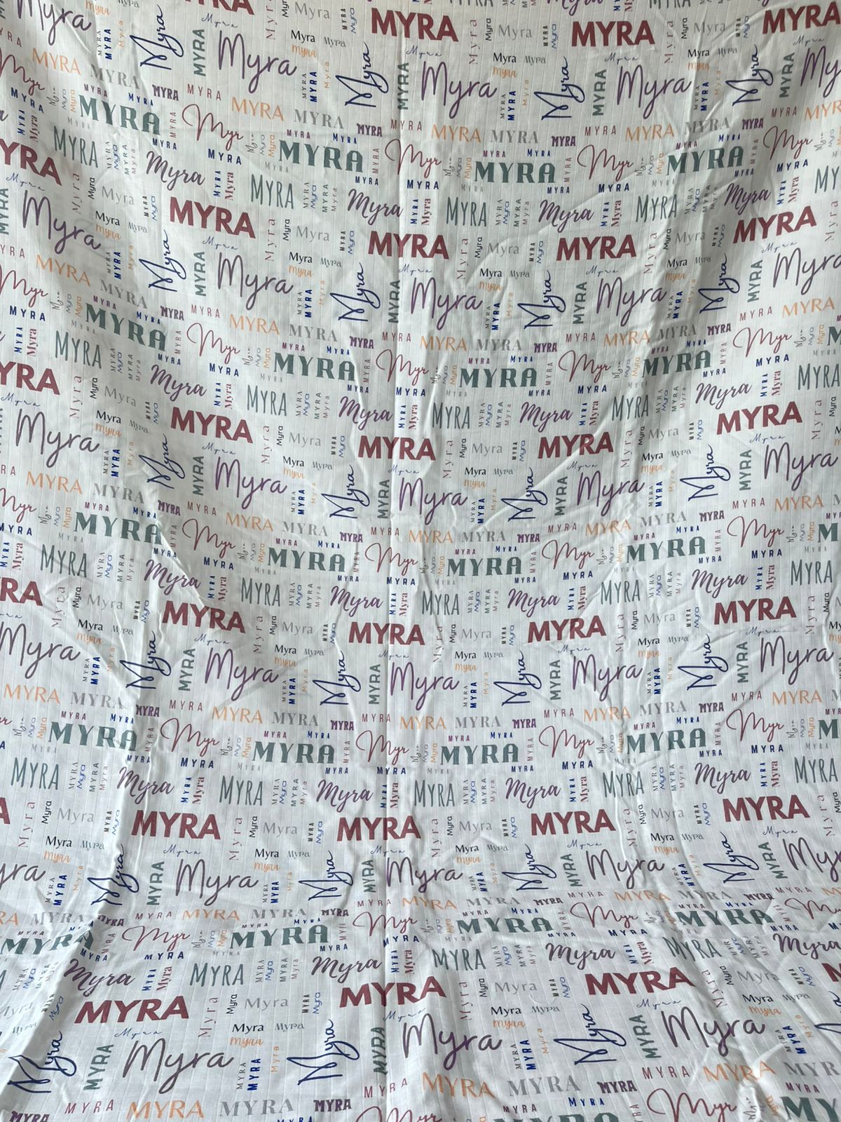 Myra Name Small Size Classic Soft Font Blanket